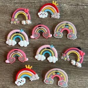 NEW LOT…. Lg Rainbows…Jibbitz. Crocs and similar. Set of 10.